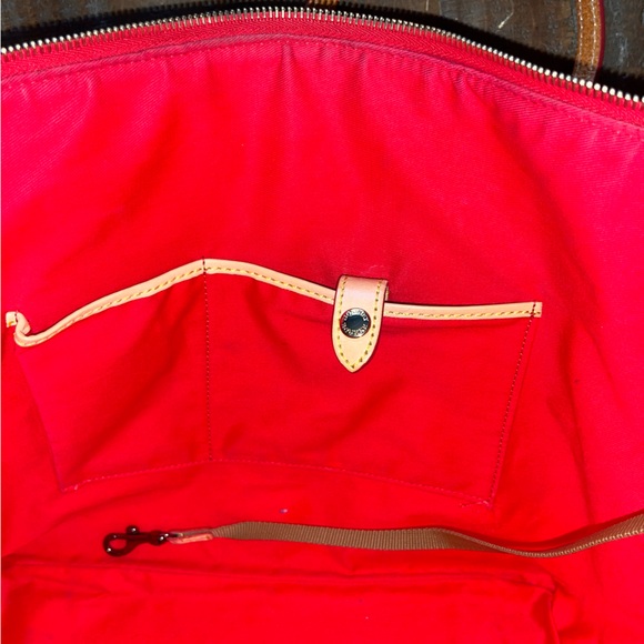 Dooney & Bourke Red Chevron Tote Bag - Picture 6 of 16